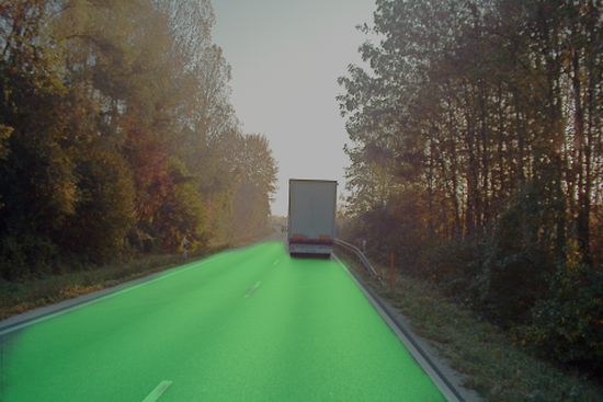 Accurate Road Segmentation using Camera and LIDAR Data for self-driving application